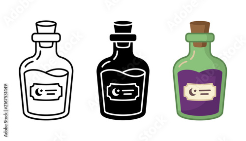 Three different bottles of essential oils with unique labels and colors
