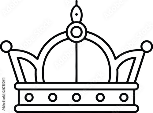 Foto Royal crown outline icon vector illustration representing king queen authority m