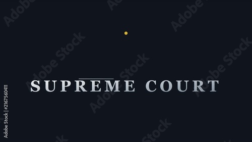 Supreme court legal system title card for news and documentary broadcasts animation 4k justice judiciary