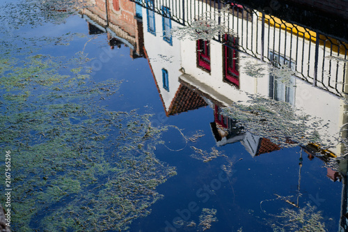 Quadro su tela Reflets, canal de la Somme en Picardie