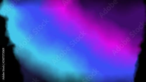 Abstract Neon Gradient Glowing Wave Background with Cyan and Magenta Smoke Light Effects