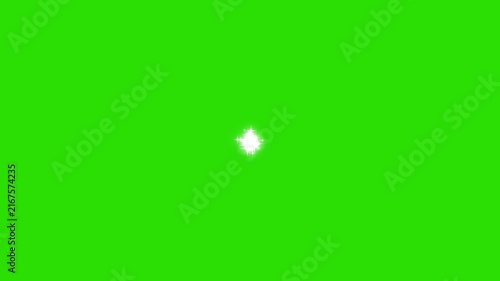 Silver shooting star explosion with glitter particles, sparkling dust trail, white star bursts, celebration effects, on green background, magical   motion element, 4K video