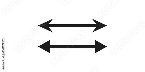 Obraz na plátně Two horizontal double-headed arrows indicating exchange or direction