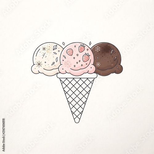 beige with stars, pink with strawberries, and dark brown with snowflakes on a pure white background.