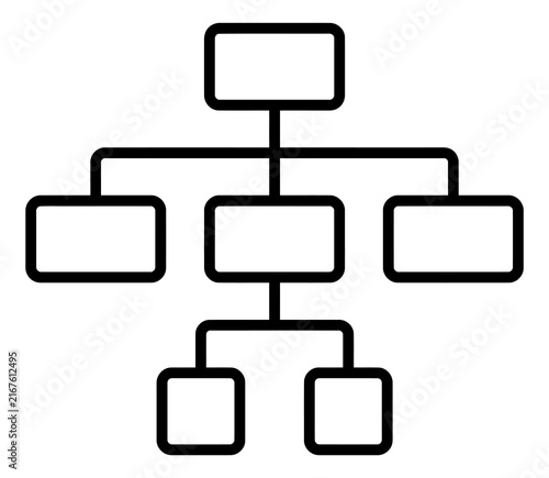 Canvastavla Organizational chart diagram structure outline icon for hierarchy and management