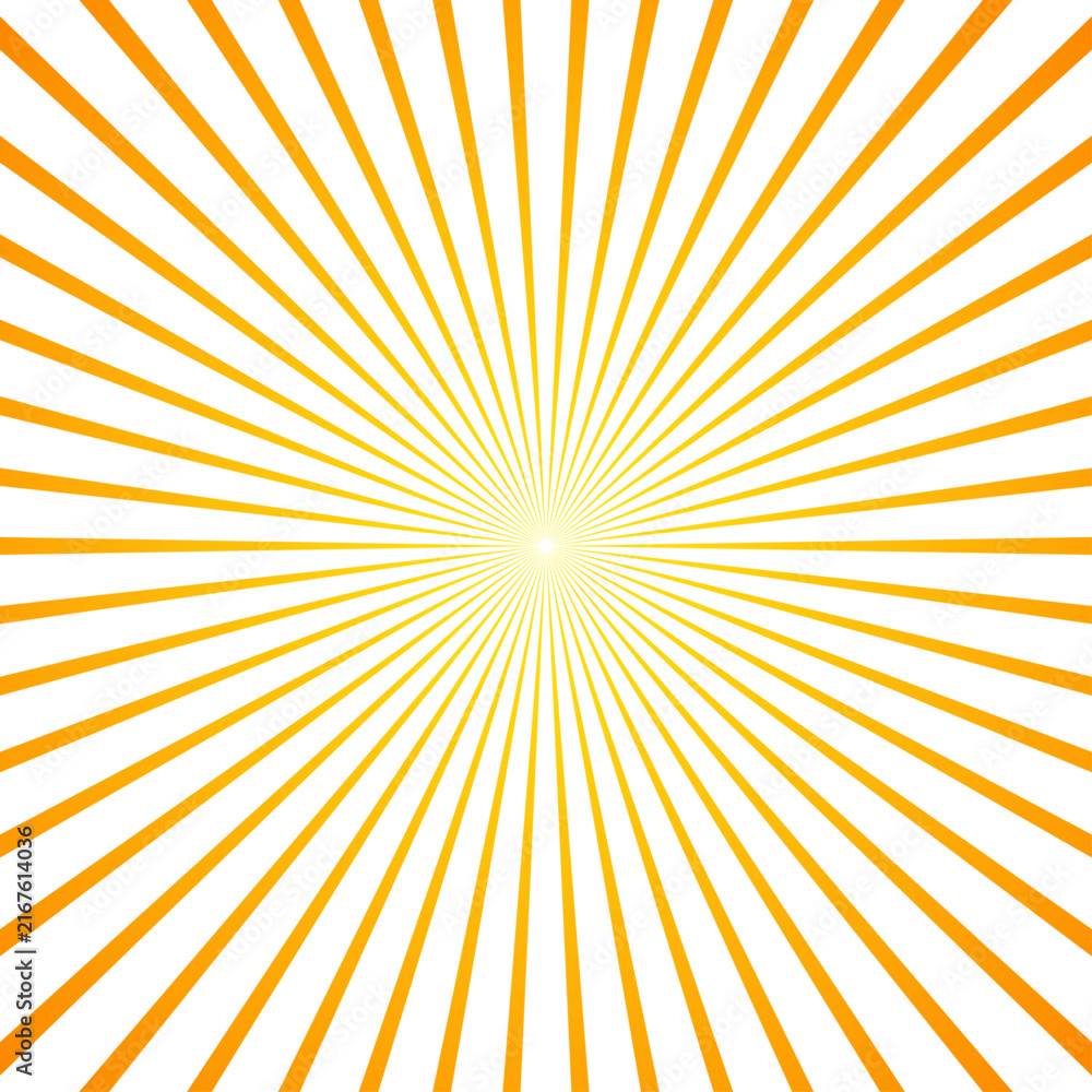 Obraz premium Intense black and yellow sunburst pattern with sharp radiating rays emanating from the center, creating a bold retro comic style background, for posters, advertising and