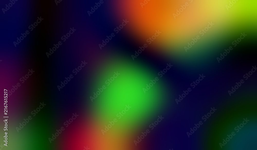 Fototapeta premium Dark Multicolor Blurred Gradient Background with Vibrant Green and Orange Glow