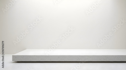 Minimalist blank gray notebook or tablet mockup on white seamless background