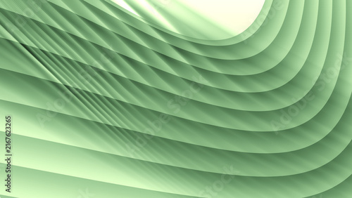 Soft green layered waves form a smooth flowing abstract surface with gentle tonal transitions and subtle depth.