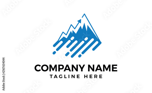 A mountain logo with the word company on it