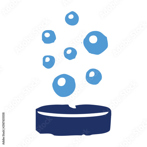 Water aeration bubbles in tank icon
