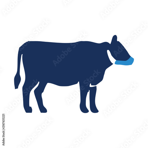Cow livestock silhouette icon