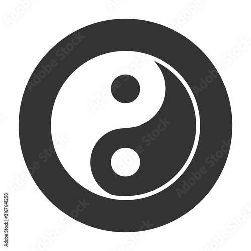 Canvastavla Yin Yang icon isolated on transparent background