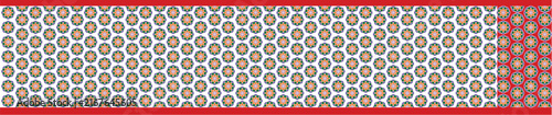 saree design illustration with flower, puja saree, white saree with red border