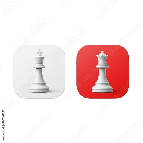 Chess pieces icon set on app badges