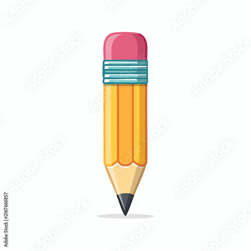 Crayon à papier jaune avec gomme rose
