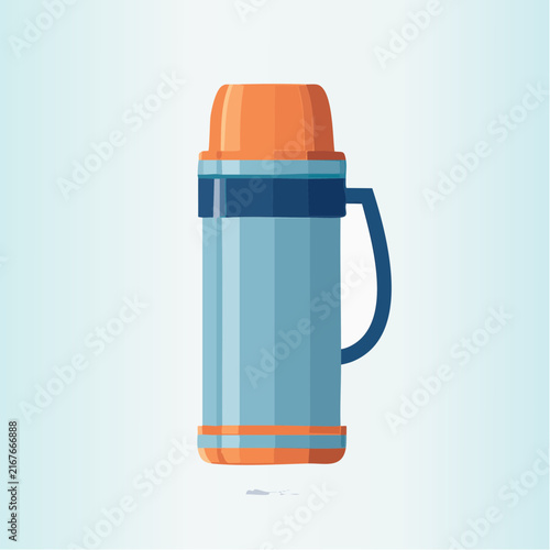 Thermos isotherme illustré en style flat design