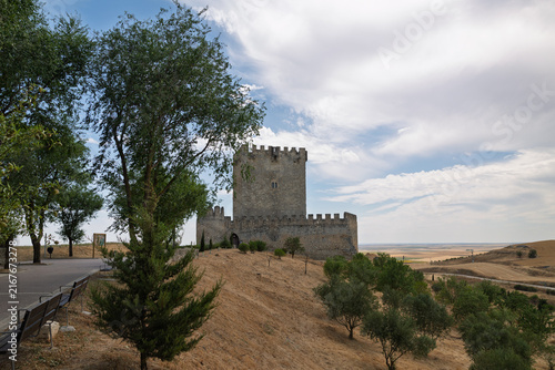 Cuadro en lienzo Tiedra castle of encuentro fortress on a hill