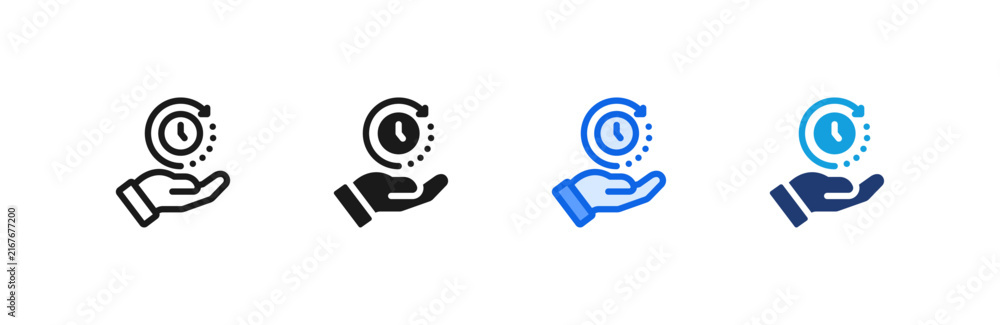 Foto Service Availability icon multiple style collection