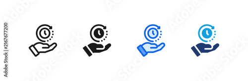 Foto Service Availability icon multiple style collection
