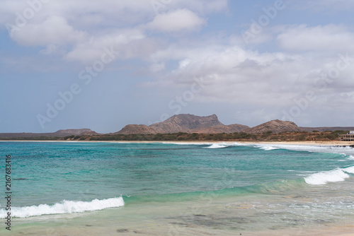 Obraz na plátne Horizon of Boca Beach, Boa Vista island, Cape Verde