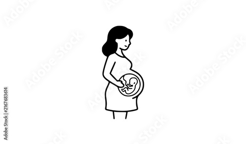 pregnant woman vector illustration