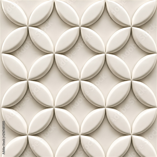 Elegant 3D Circular Petal Tile Pattern