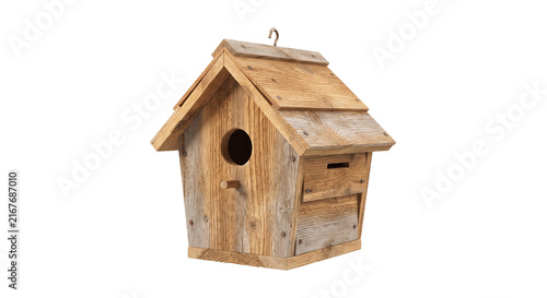Wooden Birdhouse isolated on transparent background