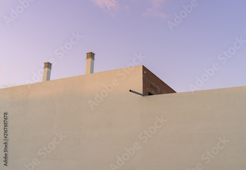 muro con chimeneas