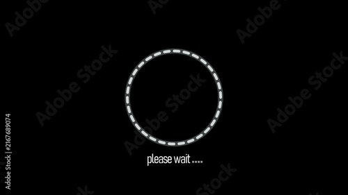 Loading spinner with please wait text