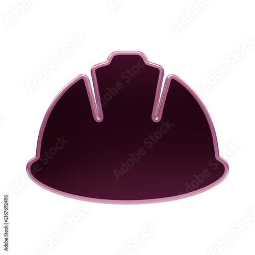 3d dark pink construction hard hat safety helmet symbol isolated on a transparent background