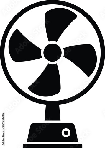 Fan icon in flat style.