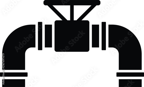 Gas pipe icon in flat style.