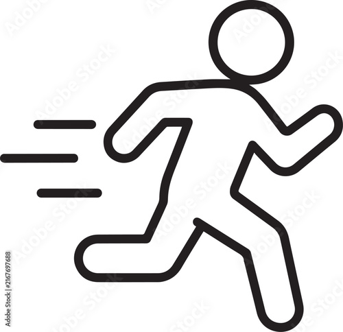 Running man line icon.