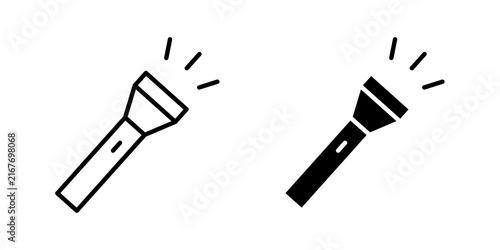 Obraz na płótnie Torch light icon simple drawings set. EPS10