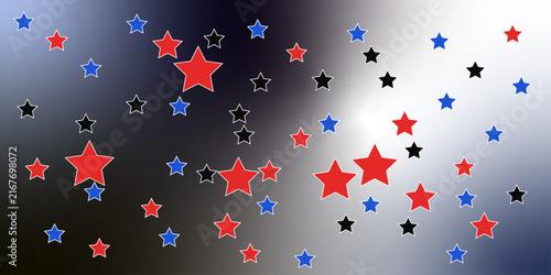 Colorful star shaped confetti on gradient background create festive and cheerful atmosphere. Selective focus. Festive Star Confetti Creating a Vibrant Celebration Atmosphere on a Colorful Surface.