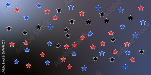 Colorful star shaped confetti on gradient background create festive and cheerful atmosphere. Selective focus. Festive Star Confetti Creating a Vibrant Celebration Atmosphere on a Colorful Surface.