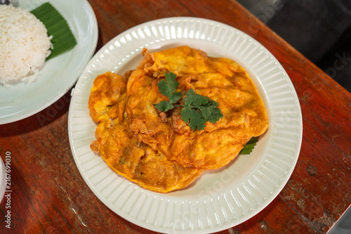 Thai Style Omelet With Rice Warm Light