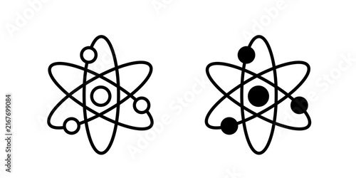 Bild auf Leinwand atom sign simple drawings set. EPS10