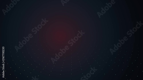 Abstract digital grid background, with glowing particles, and dark gradient, motion technology