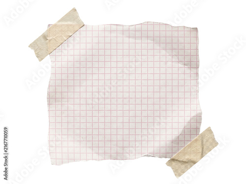 Vintage Blank Notebook Paper with Clip and Copy Space