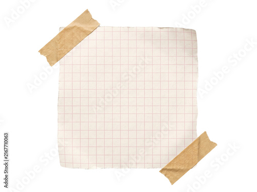Vintage Blank Writing Paper with Torn Edges and Metal Binder Clip