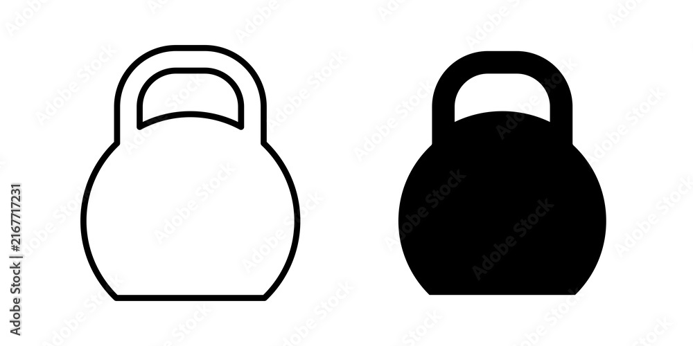 Fototapeta premium Kettlebell icon vector design series