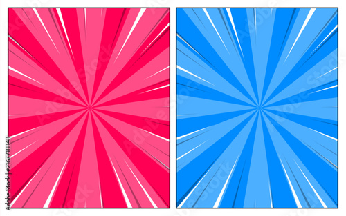 Versus pop art background templates for comic book pages.