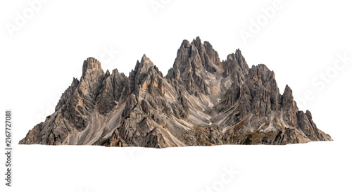 Foto Jagged mountain peaks with dramatic rocky slopes and scree fields