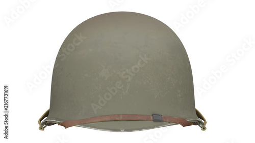 3d rendering m1military helmet