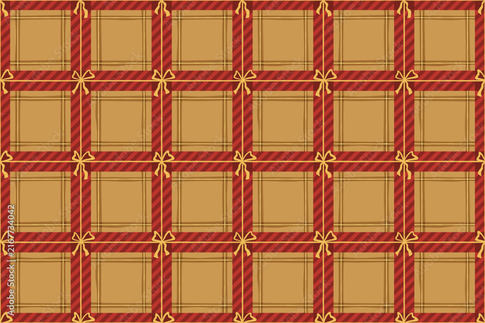 Naklejka premium Gift Box Grid Seamless Pattern