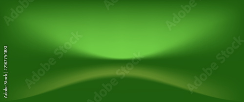 Abstract gradient podium background. Empty green 3D studio background. Clean scene for product presentation mockup template. eps 10