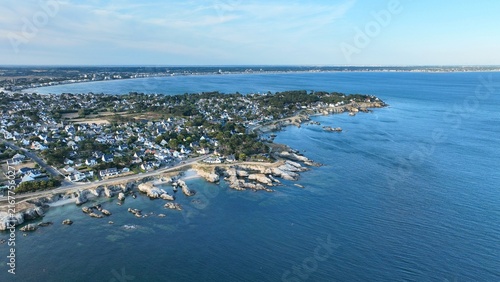 survol de la côte sauvage de la presqu'île du Croisic