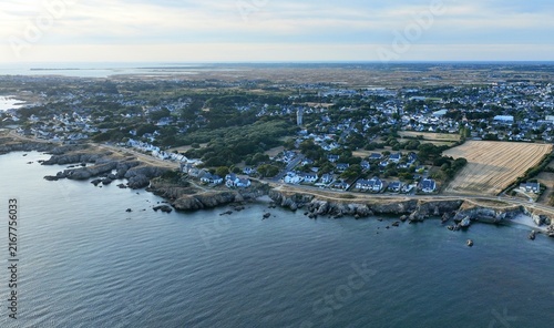 survol de la côte sauvage de la presqu'île du Croisic
